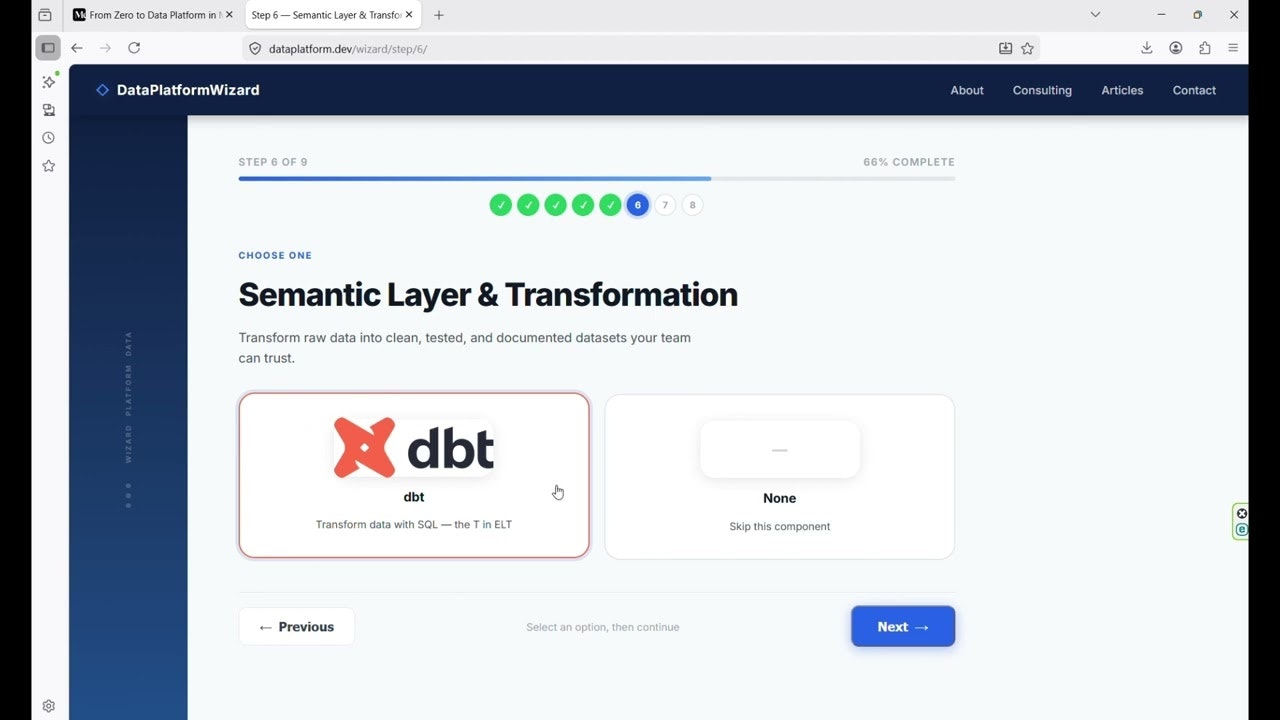 Data Platform Wizard — Build Your Stack gallery image