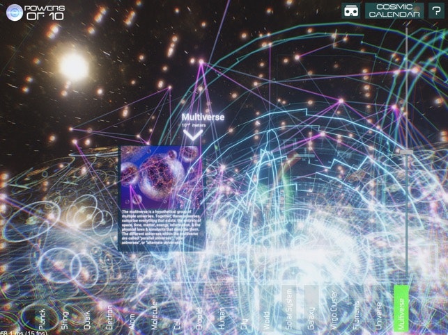 Powers of 10: VR/iOS app & Universe sim gallery image