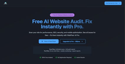 WebFixr AI β Free AI Website Audit gallery image
