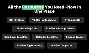 Freelance Power Pack mit einer Sammlung von über 10.000 handverlesenen Tools, wertvollen Ressourcen und einem ausführlichen Verzeichnis, um den Erfolg zu steigern und Ziele zu erreichen.