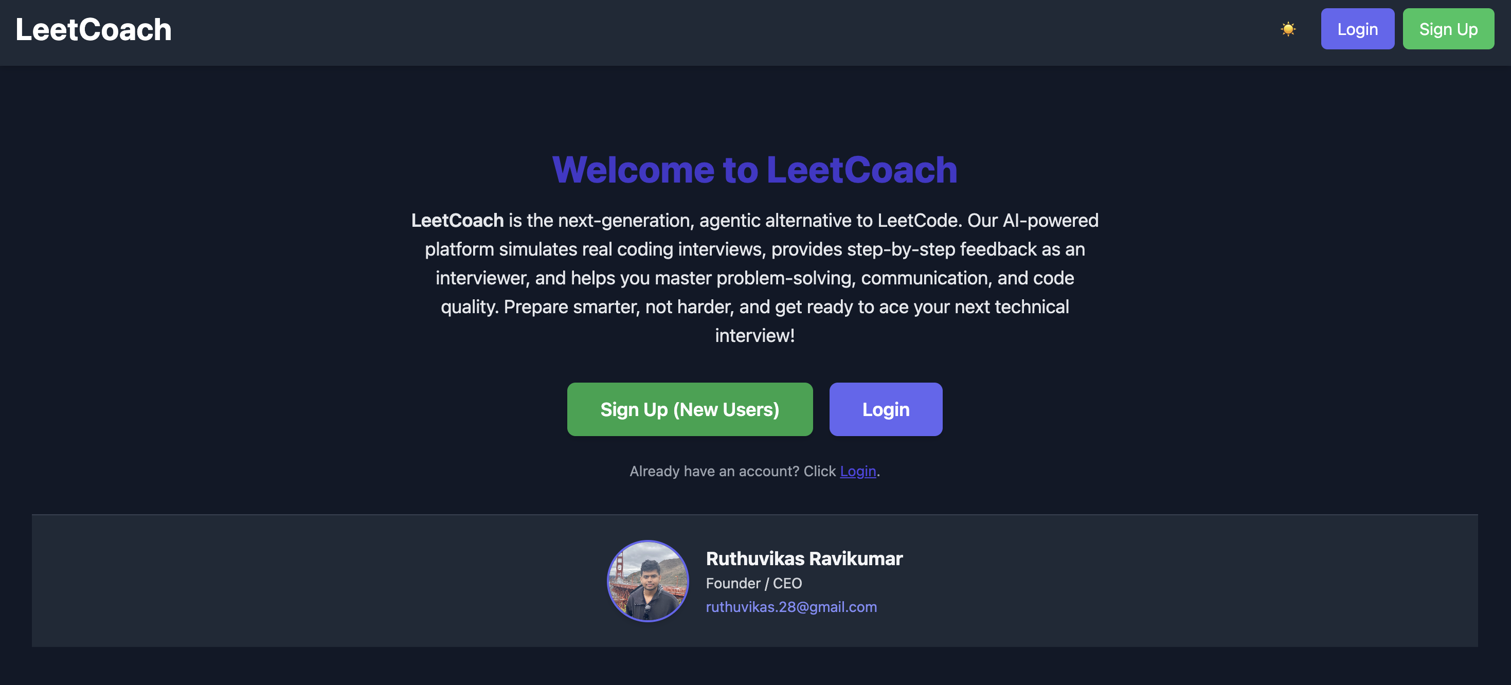 Leetcode'a ajanik alternatif - Leetcoach, bir aracı kodlama röportajı hazırlık platformudur. medya 2