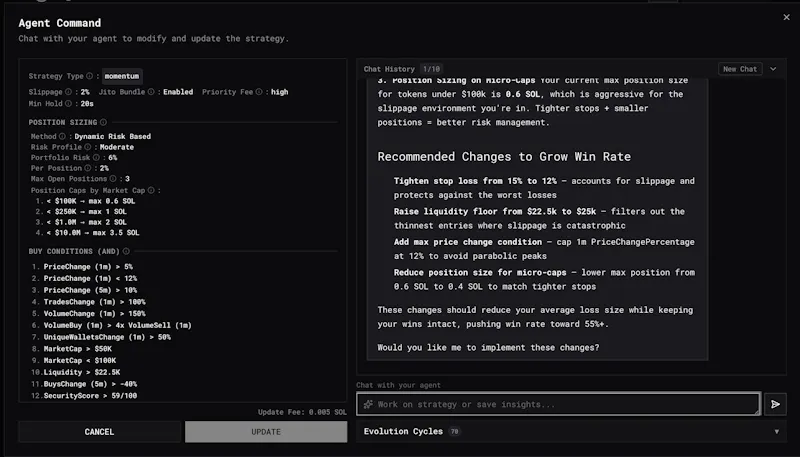 Perpetuals Trading Agents on Solana screenshot 9