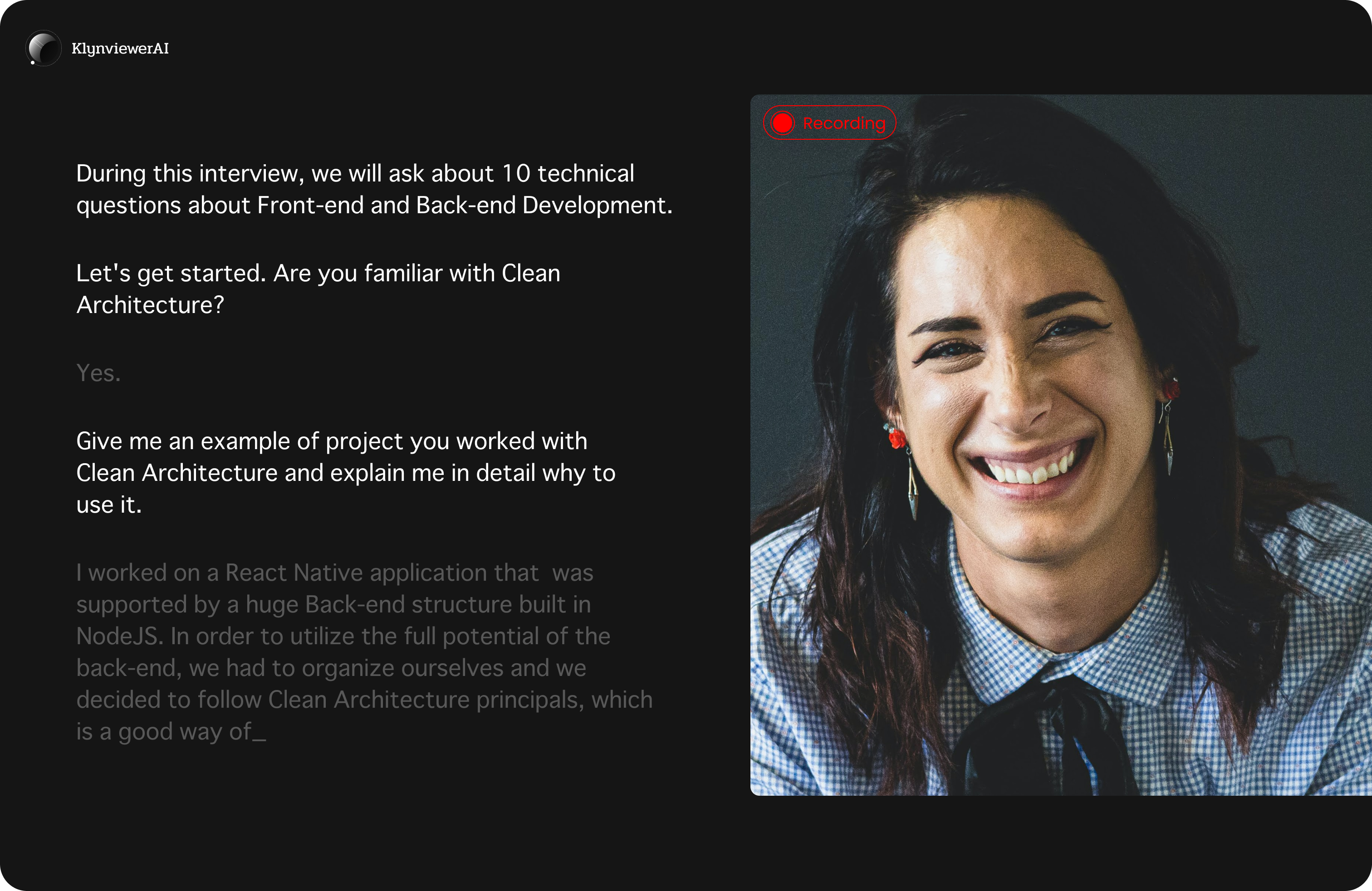 Klyn Interviewer AI media 4