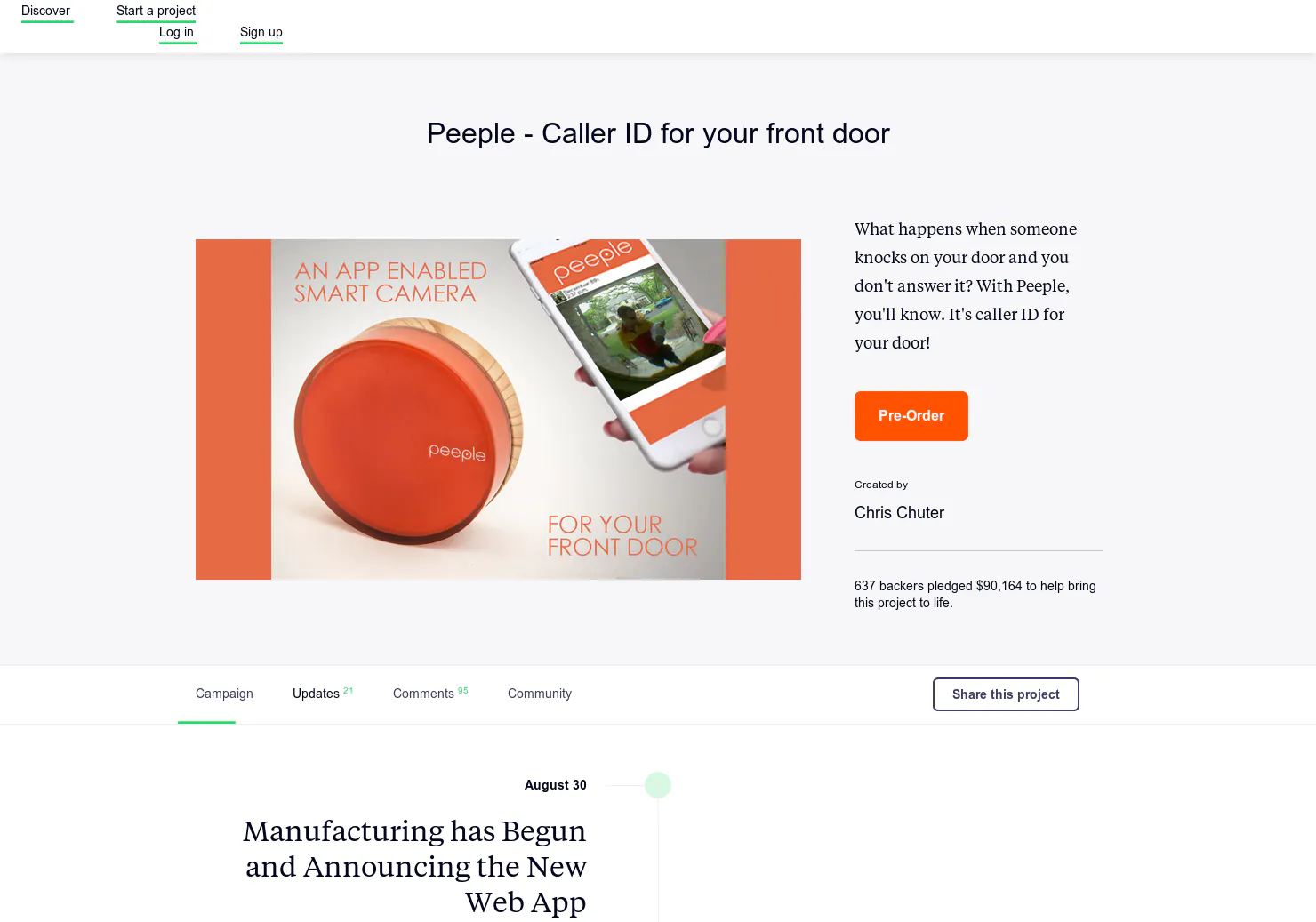 Peeple, caller id for your front door