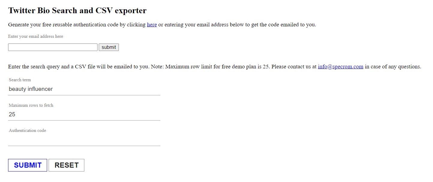 Twitter Bio Scraper gallery image