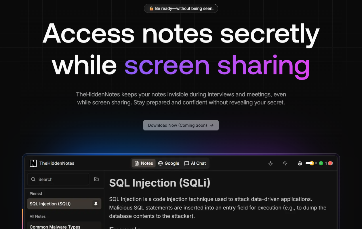 TheHiddenNotes - Prelauch gallery image