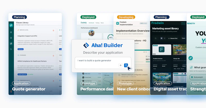 Aha! Builder screenshot 2