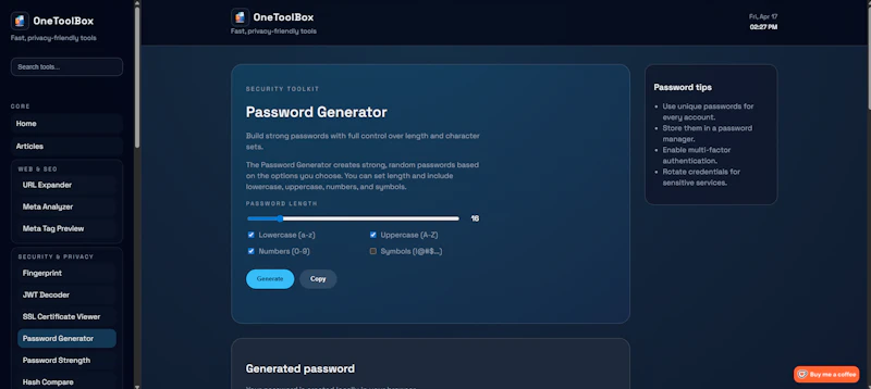 OneToolBox screenshot 2