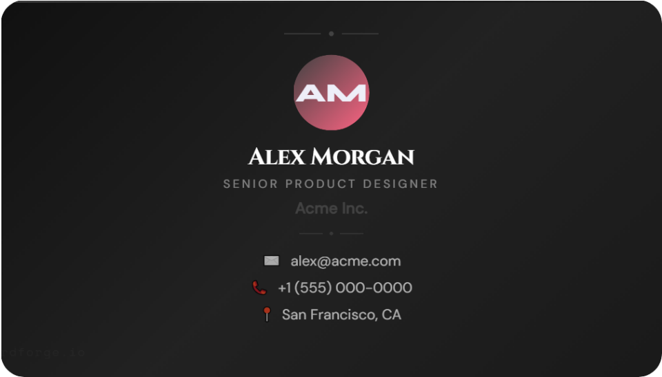 CardForge Digital Business Card Creator gallery image