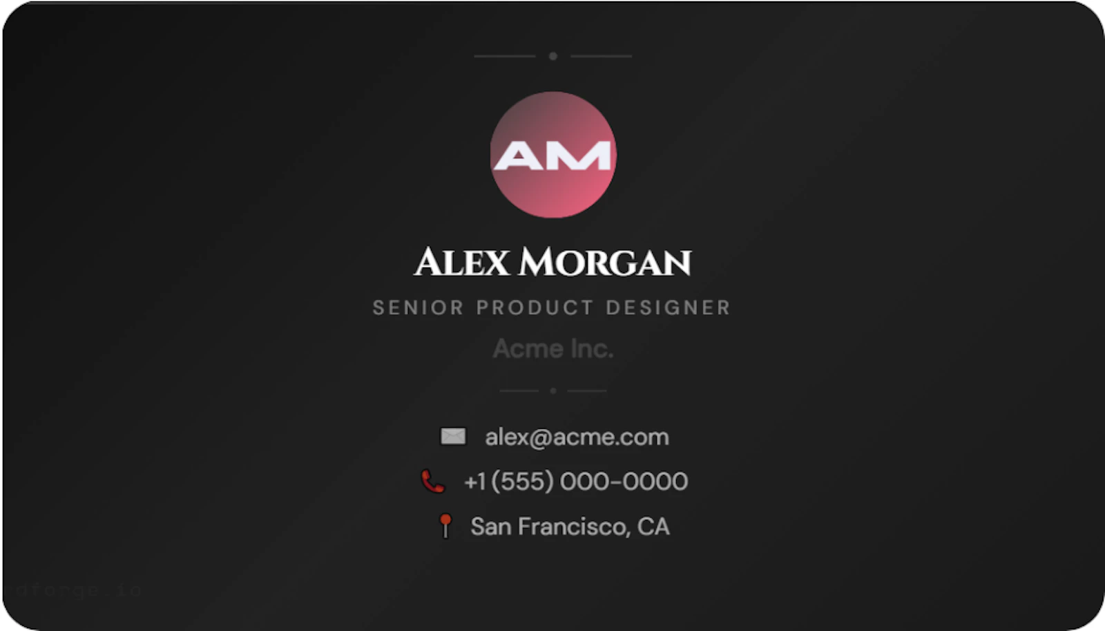 CardForge Digital Business Card Creator screenshot 4