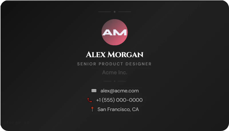 CardForge Digital Business Card Creator screenshot 4