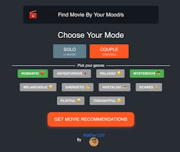 Couples Movie Mood Recommender gallery image