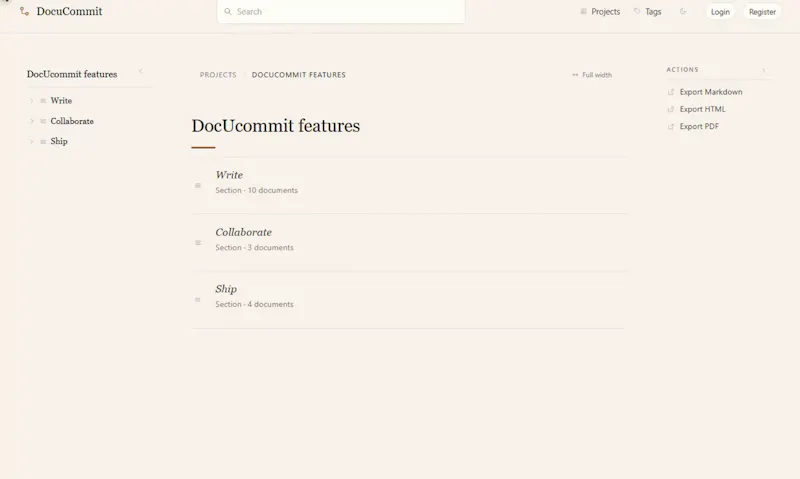 DocuCommit screenshot 2