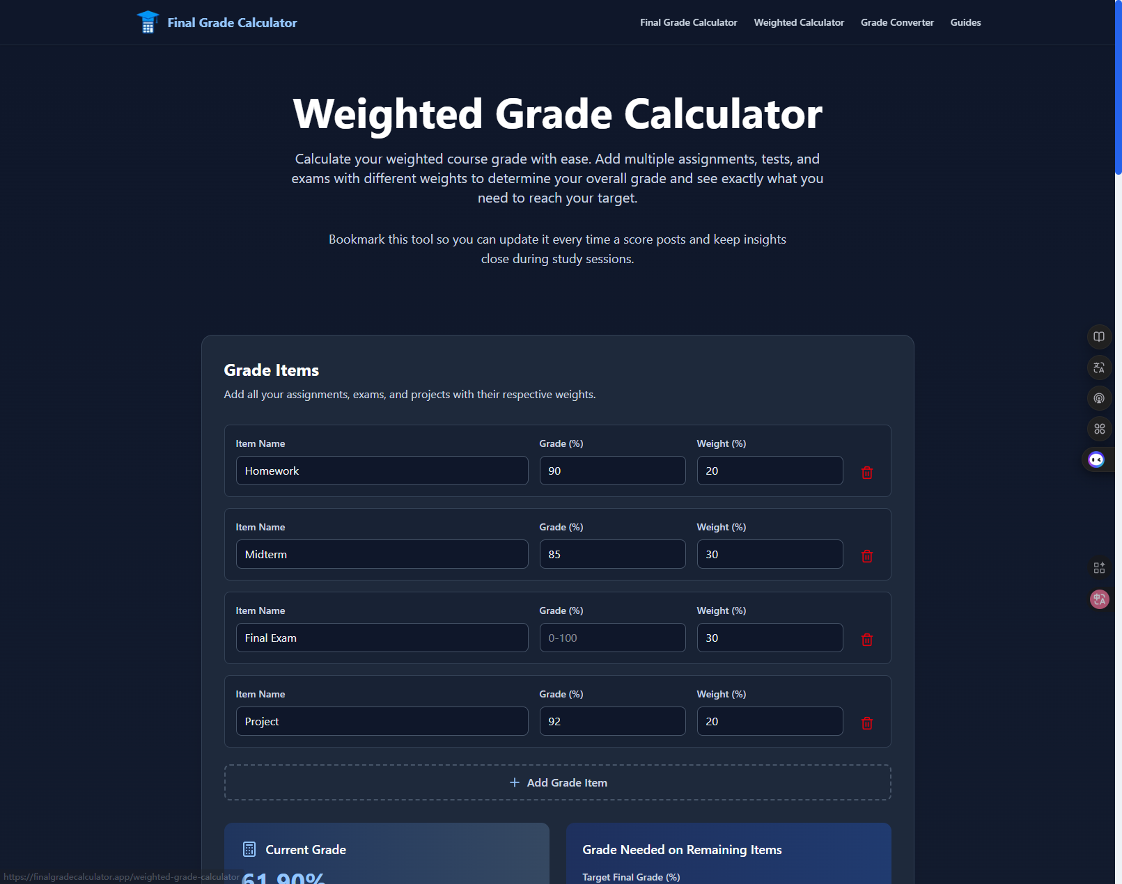 Final Grade Calculator gallery image