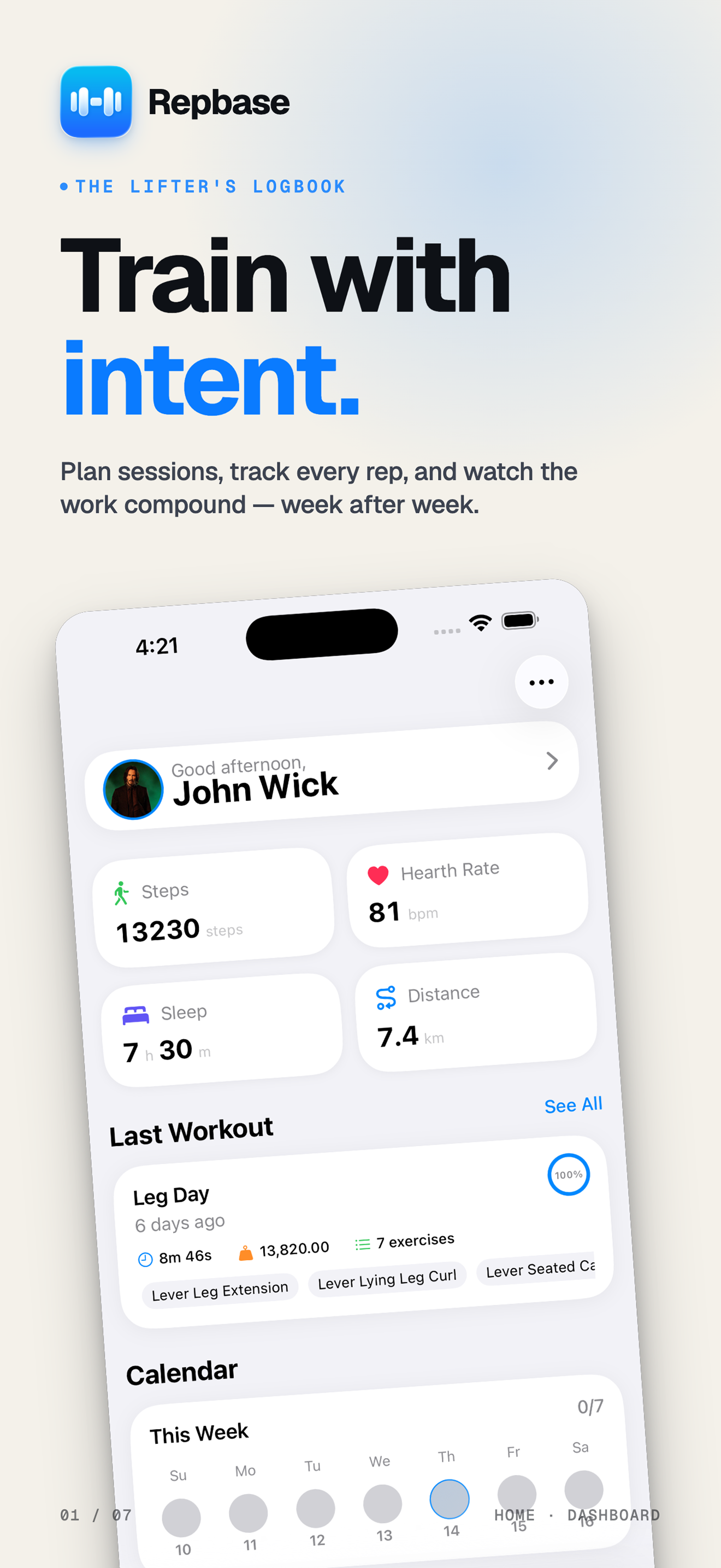 Repbase: Workout Log & Lifting gallery image