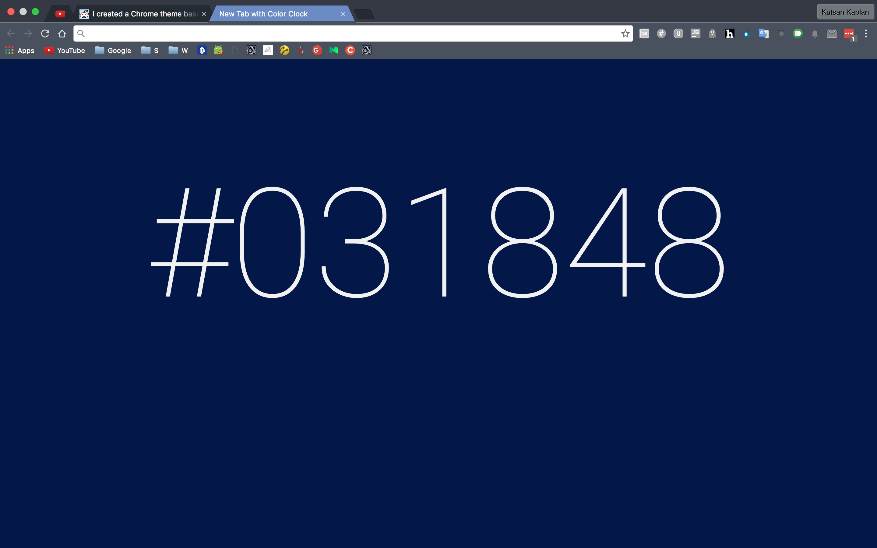 New Tab Color Clock gallery image