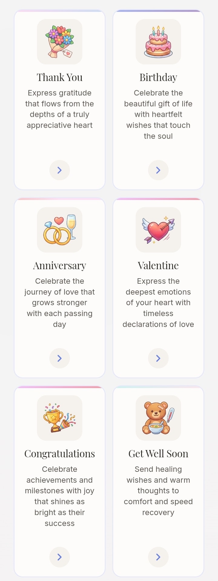 E Greet - Create Personalized Cards - Screenshot 2 showing product features and functionality