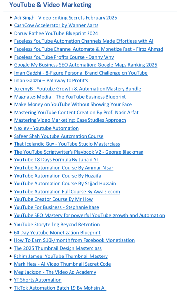 35 Youtube & Video Marketing Courses - Main product screenshot demonstrating key features and user interface
