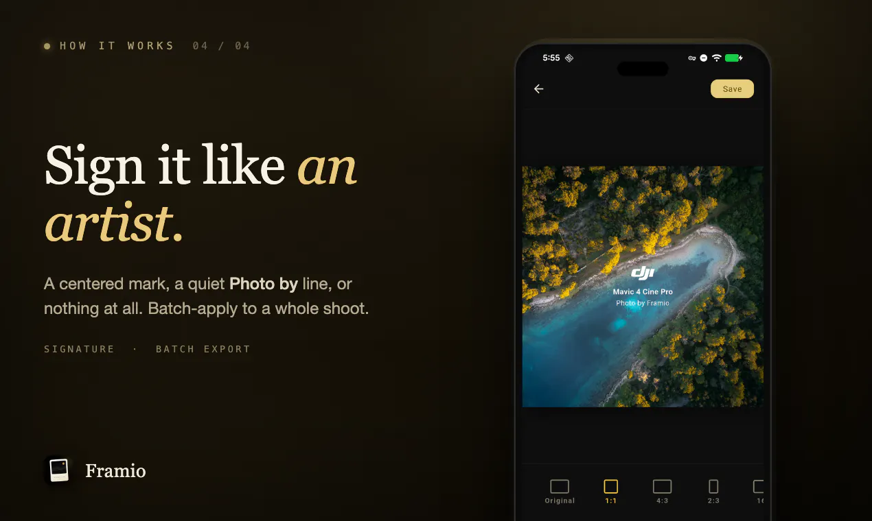 Framio — EXIF Photo Frames gallery image
