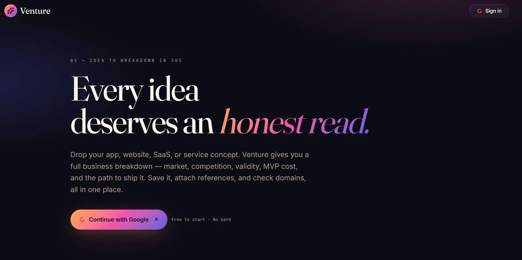 Venturee.app gallery image