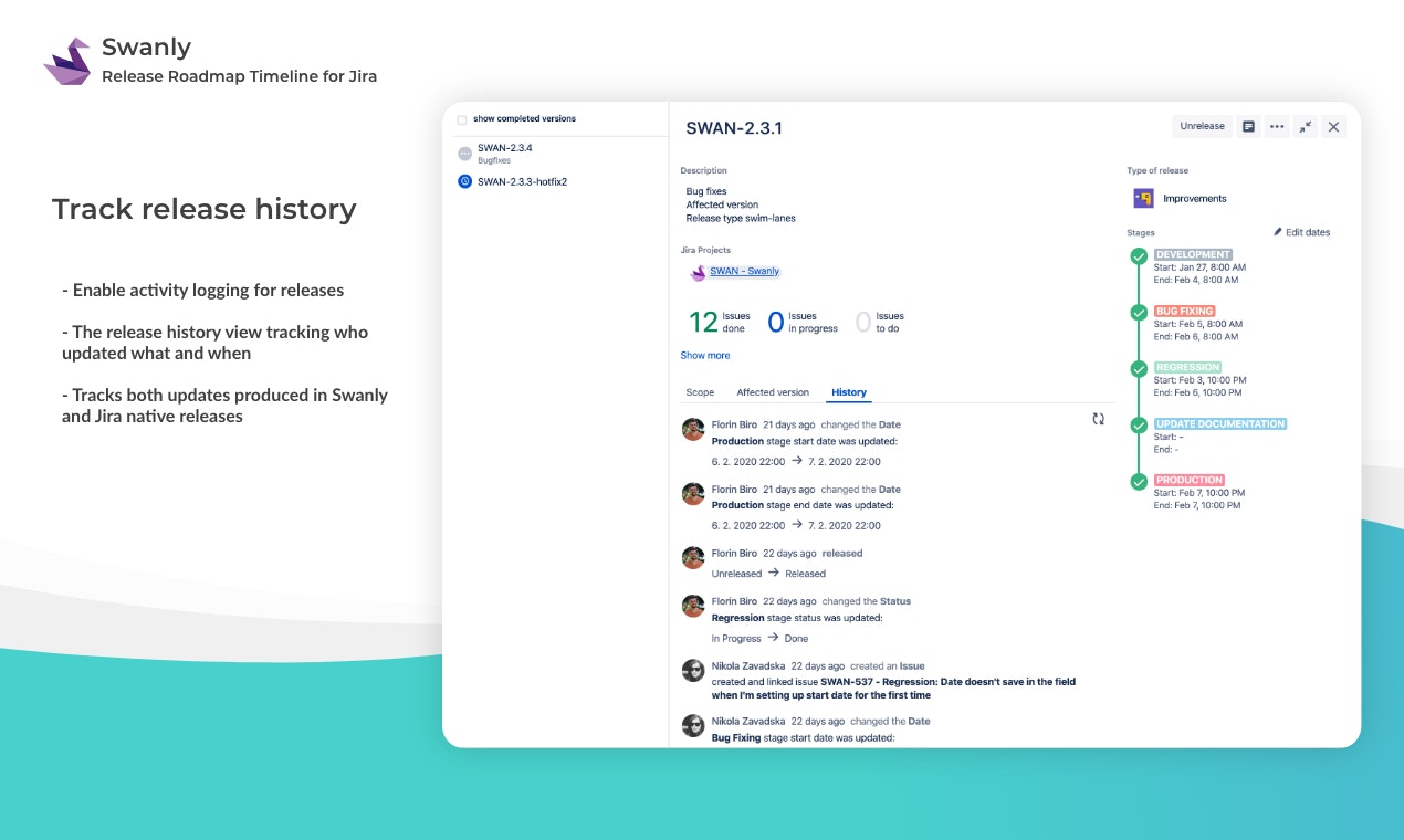 Swanly - Release Management for Jira gallery image