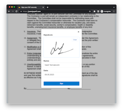 Just sign PDF gallery image