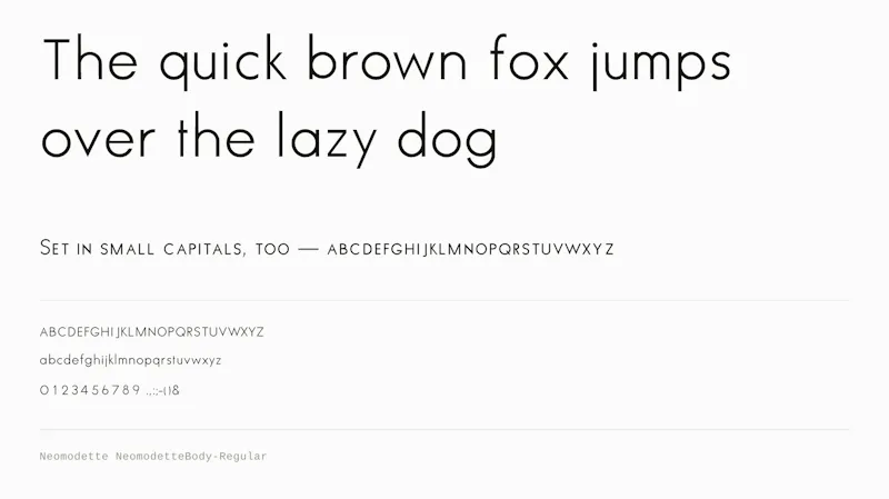 Neomodette by Cast Iron Type screenshot 3