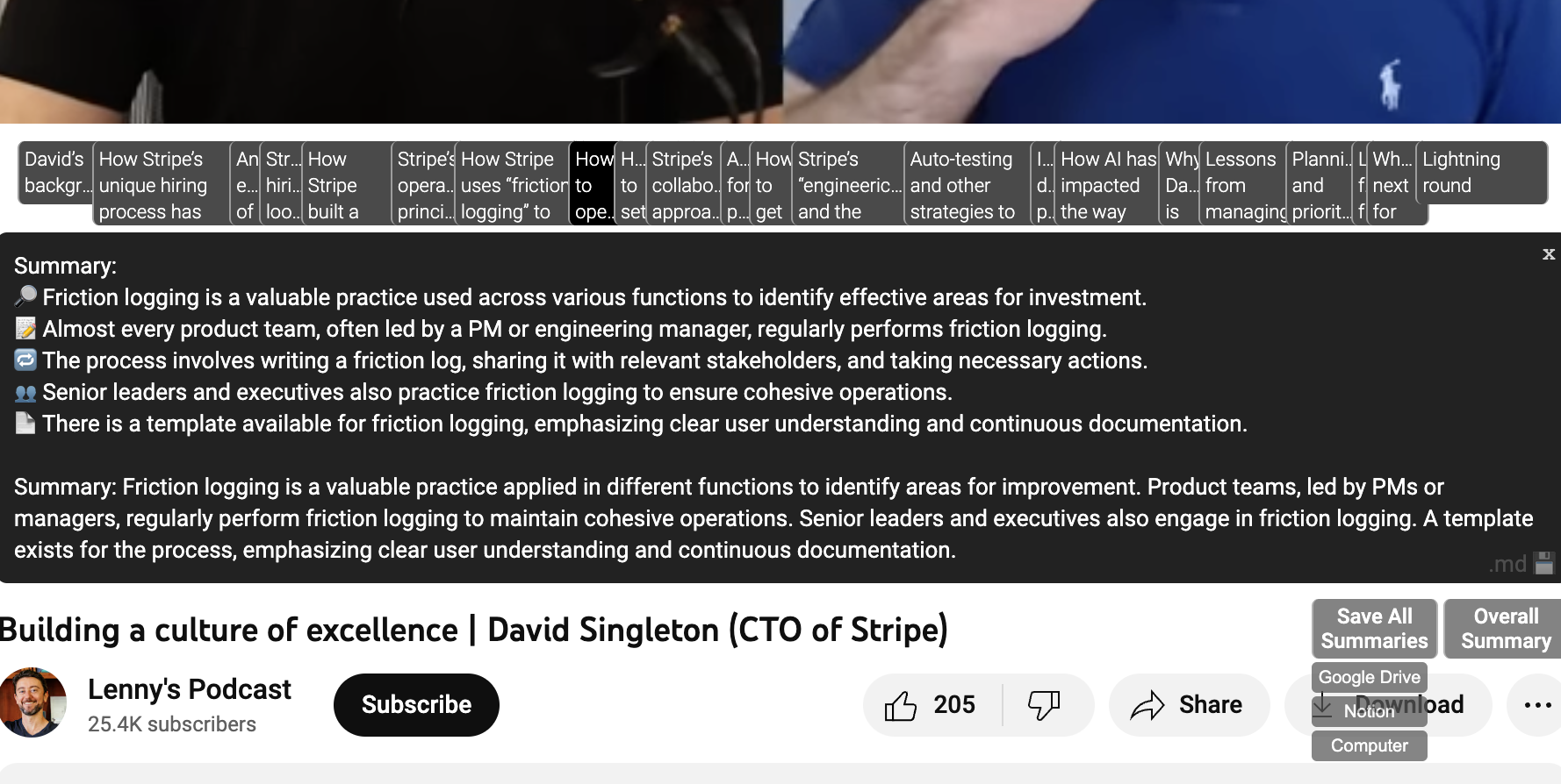 Youtube Chapter Summary Chrome Extension gallery image