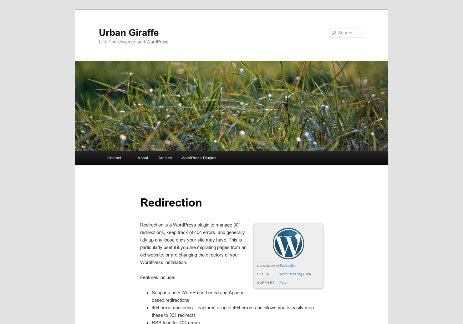 Redirection (Wordpress plugin) gallery image