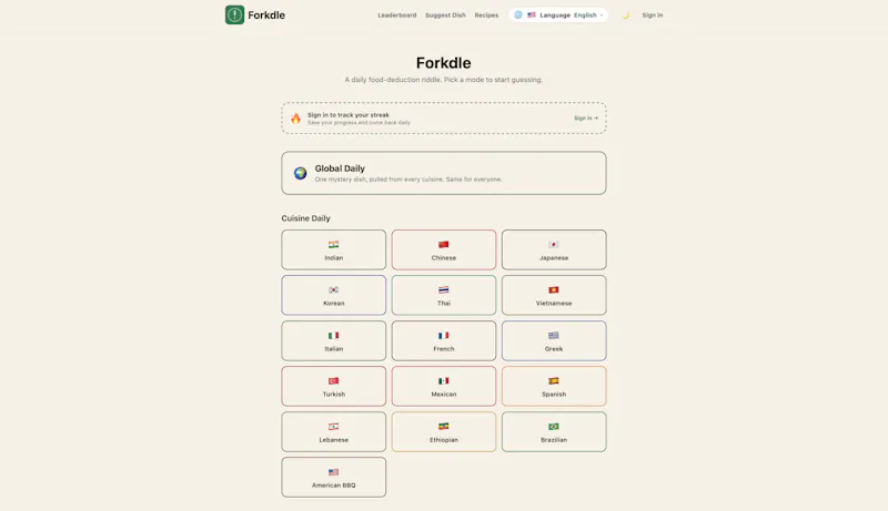 Forkdle screenshot 3