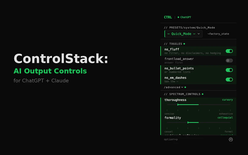 ControlStack screenshot 2