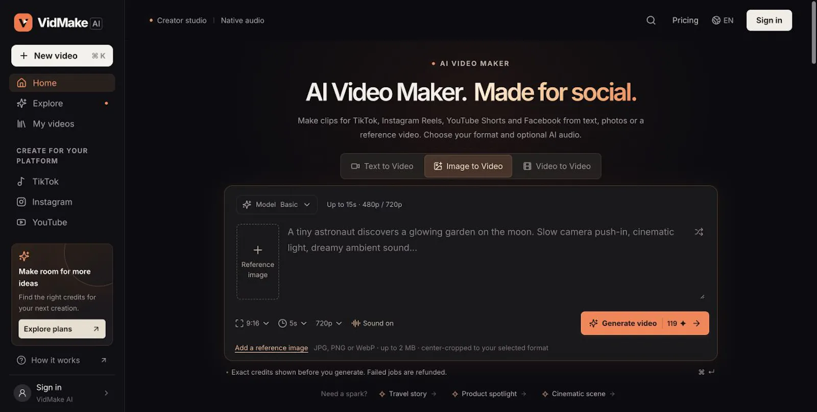 VidMake AI screenshot 2