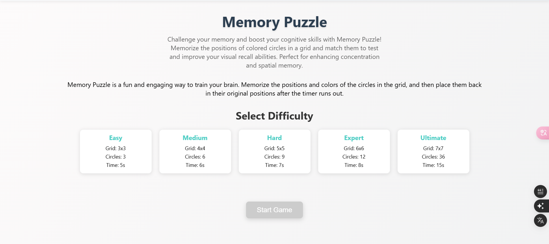 Juegos de memoria media 2