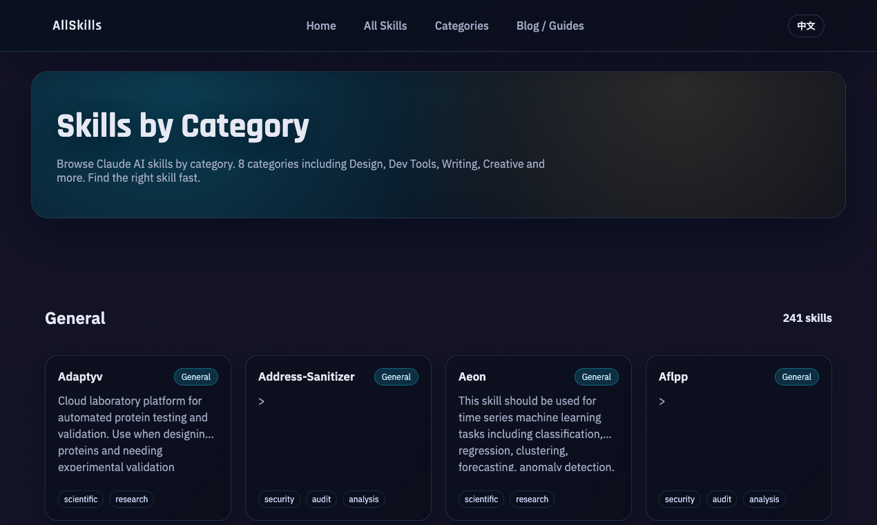 AllSkills - Main product screenshot demonstrating key features and user interface