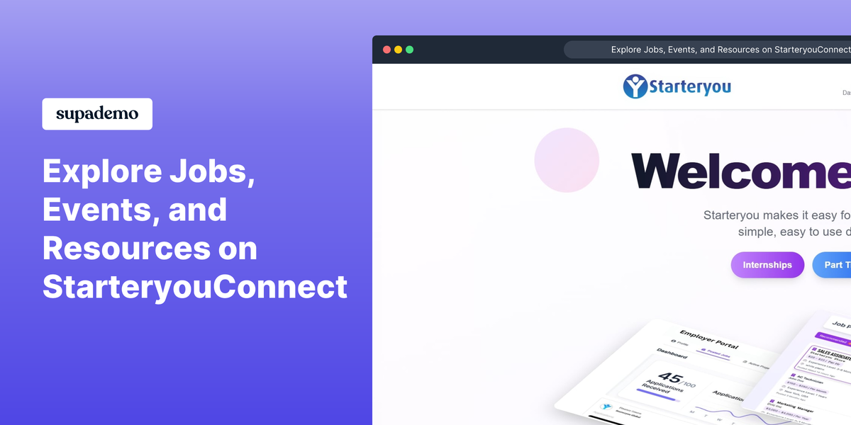 Starteryou - Main product screenshot demonstrating key features and user interface