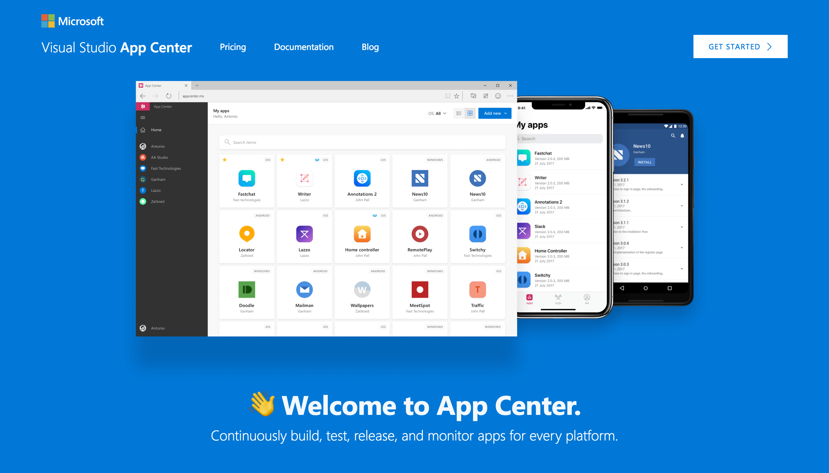 Visual Studio App Center Image