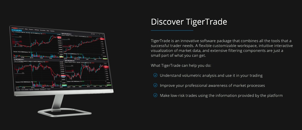 Tiger Trade Soft Trading software.Ordeflow,footprint,volume analytics,charts,trading, SL+TP. Multiexchange gallery image