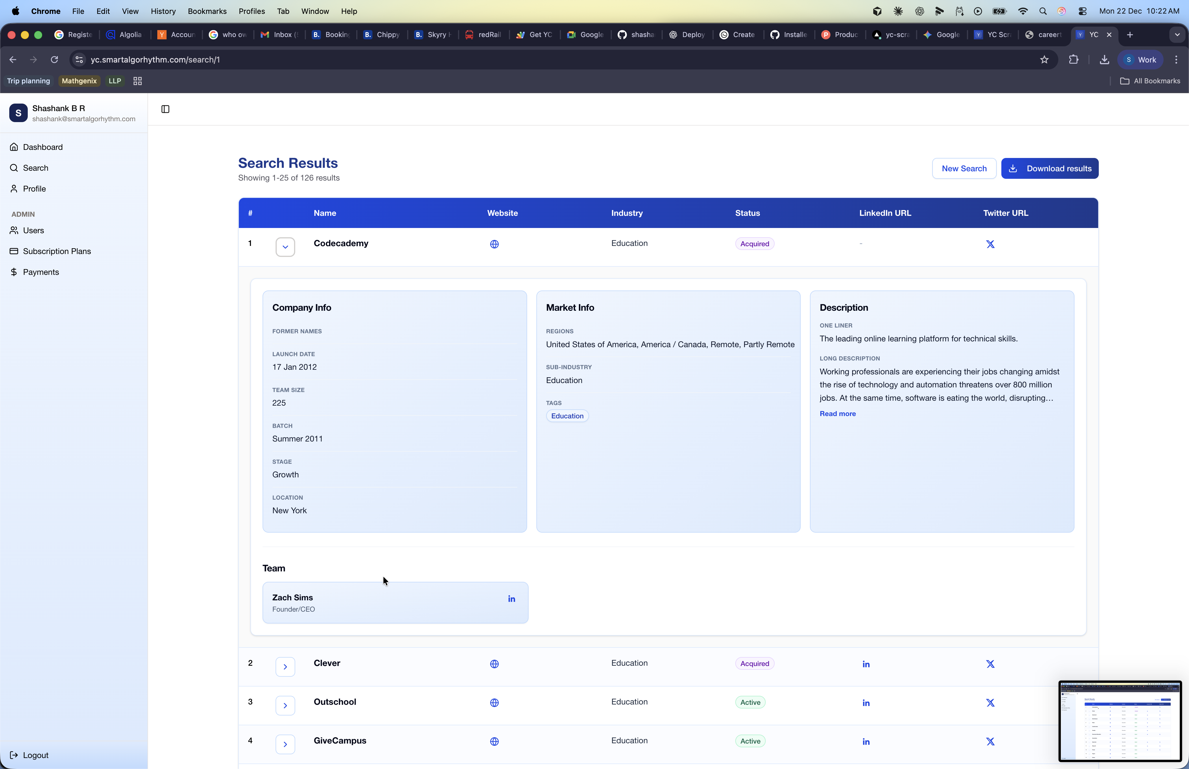 Y Combinator Scraper - Screenshot 4 showing product features and functionality
