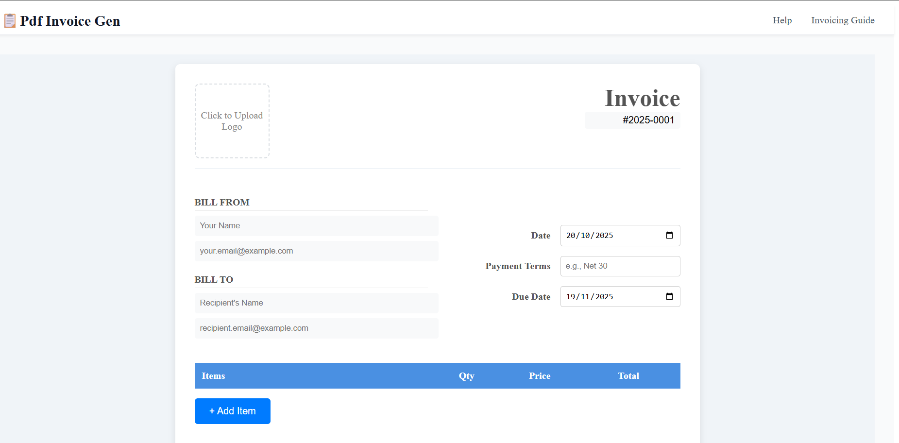 PDF Invoice Generator gallery image