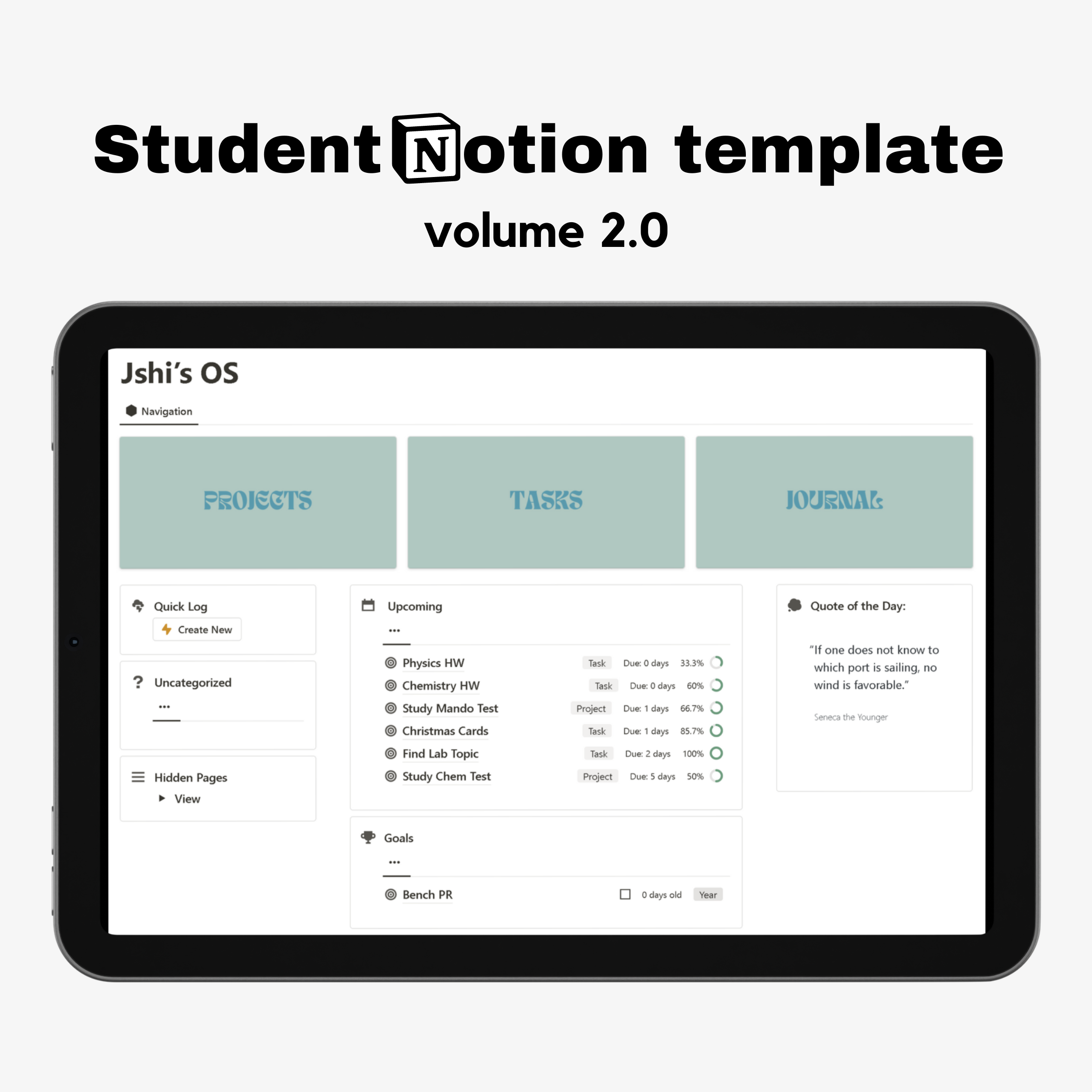 Student Notion -sjabloon
