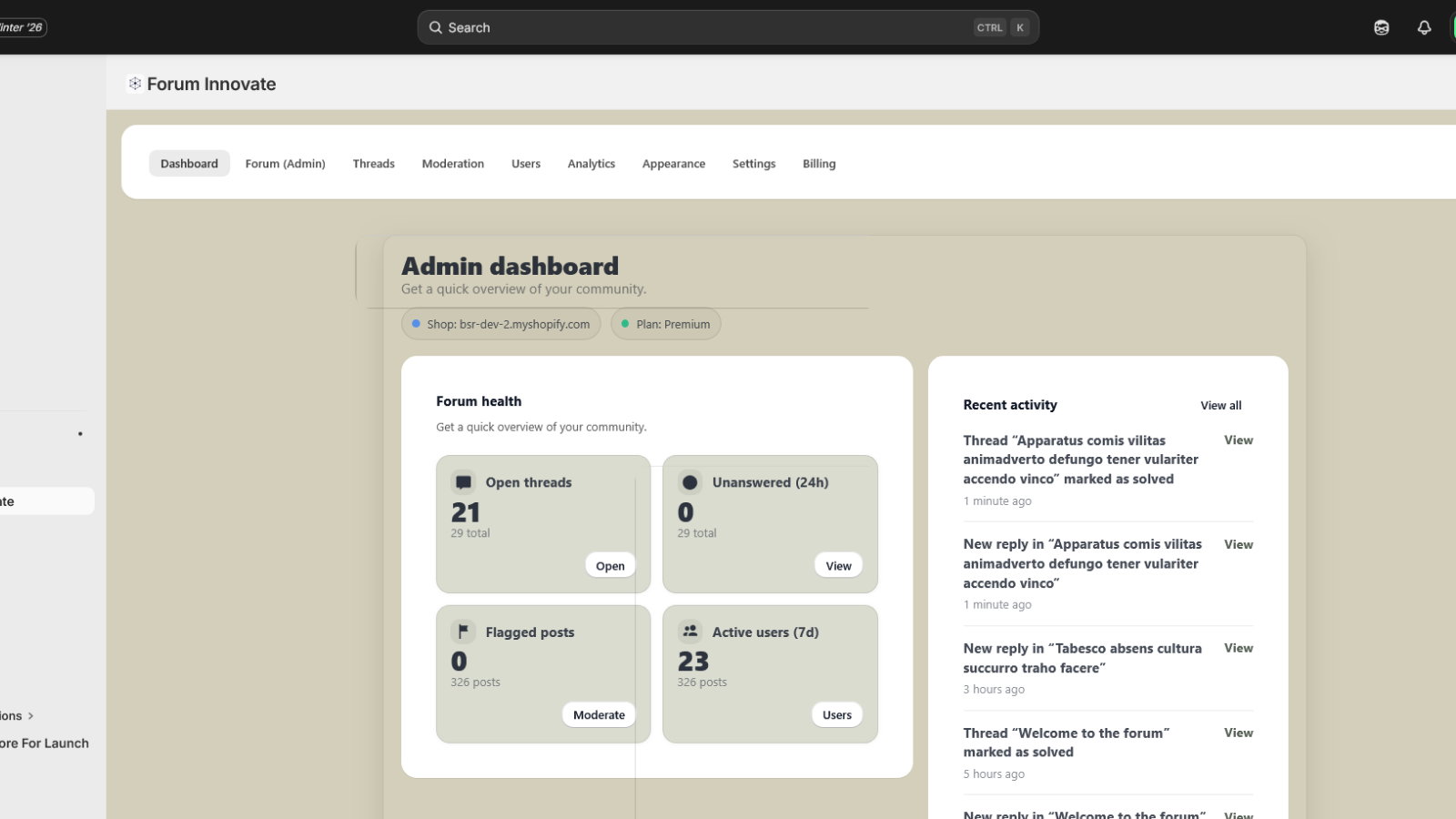 Forum Innovate – Free Plan Shopify Forum gallery image
