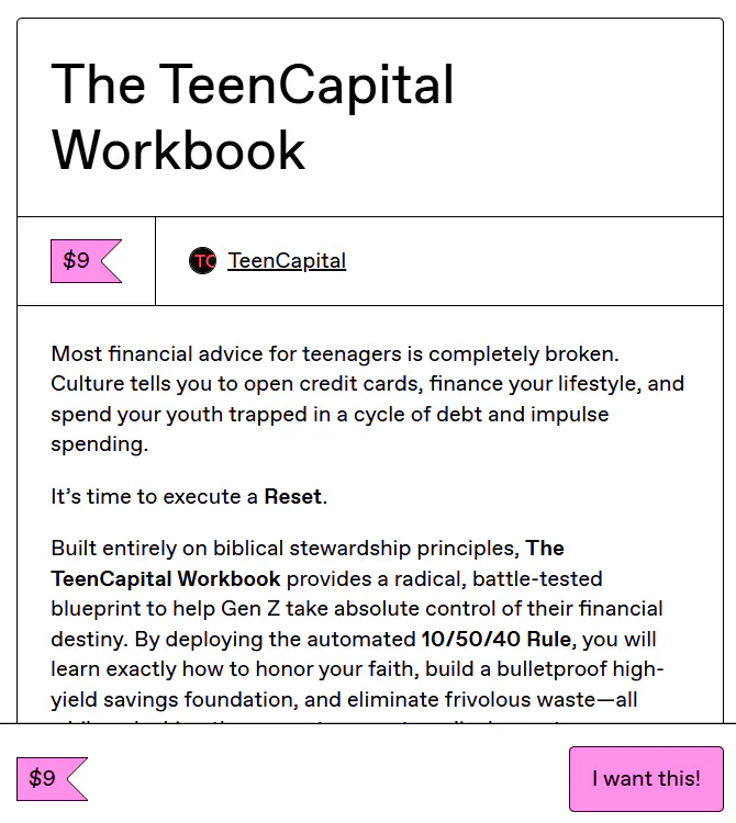 The TeenCapital Workbook Launch gallery image