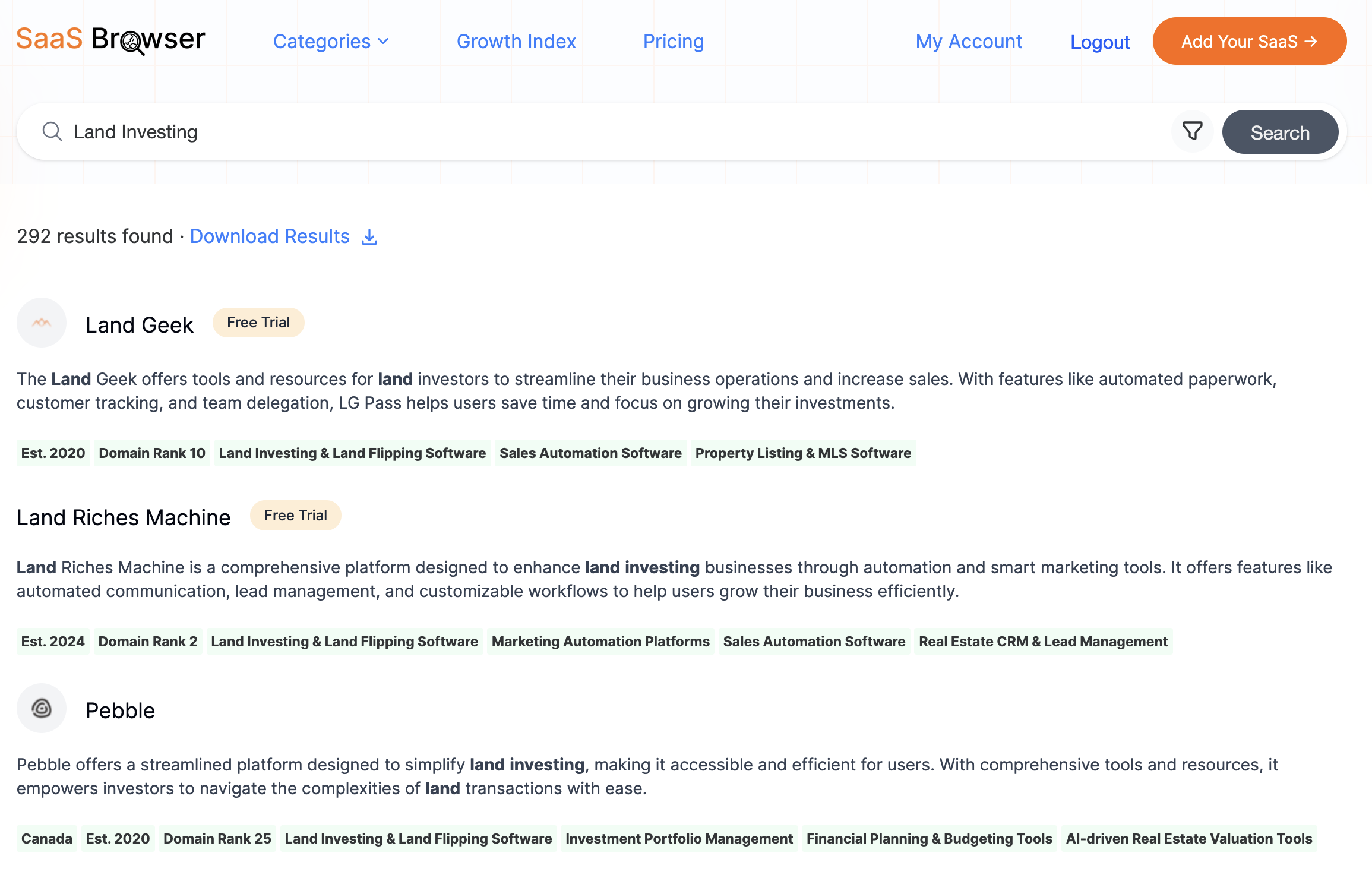 SaaS Browser - The largest SaaS search engine and directory media 3