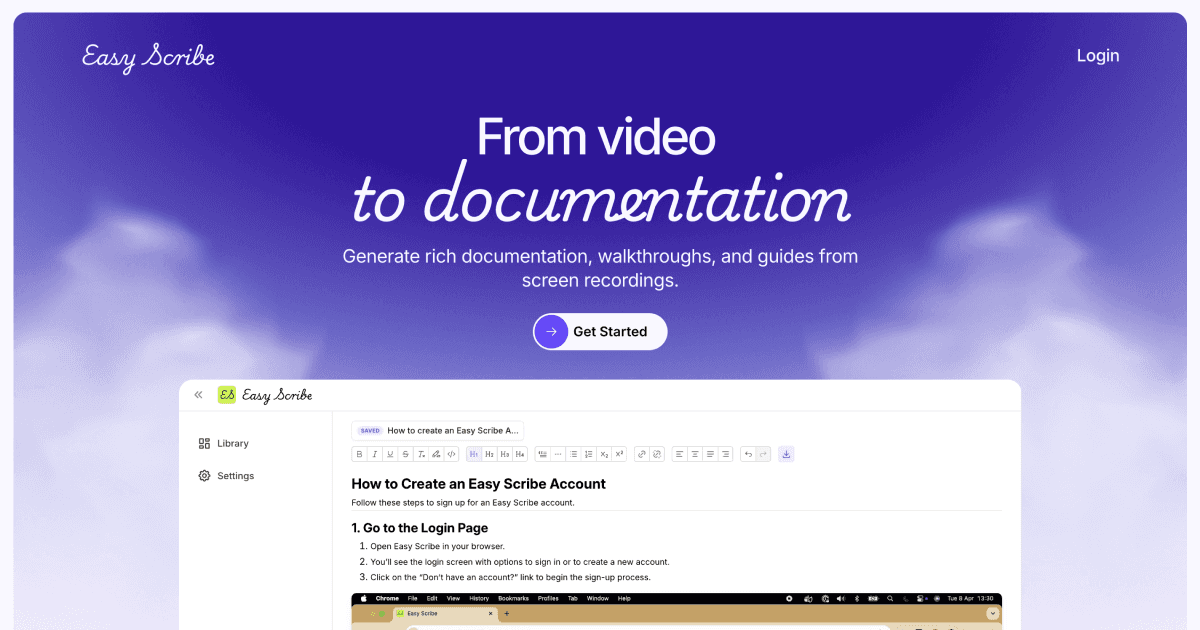 Easy Scribe - Rich documentation from screen recordings media 1