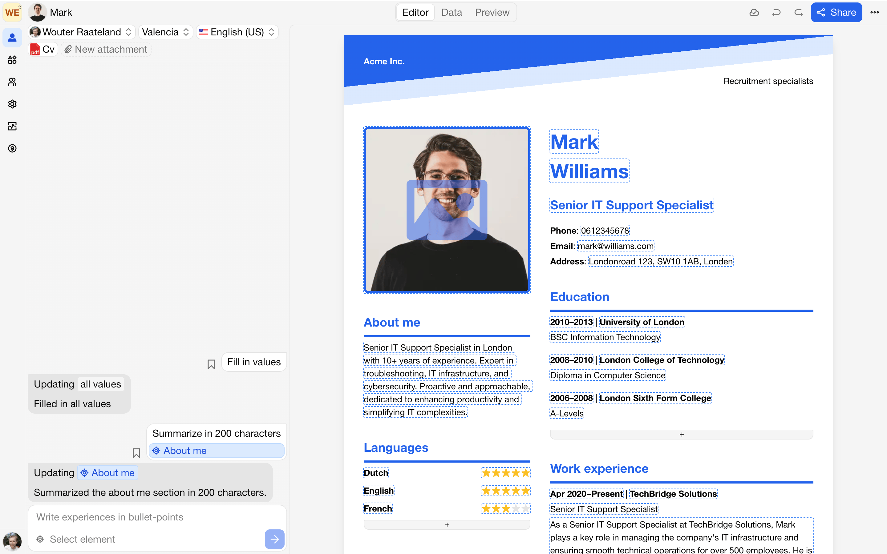 CV-Transformer - Main product screenshot demonstrating key features and user interface