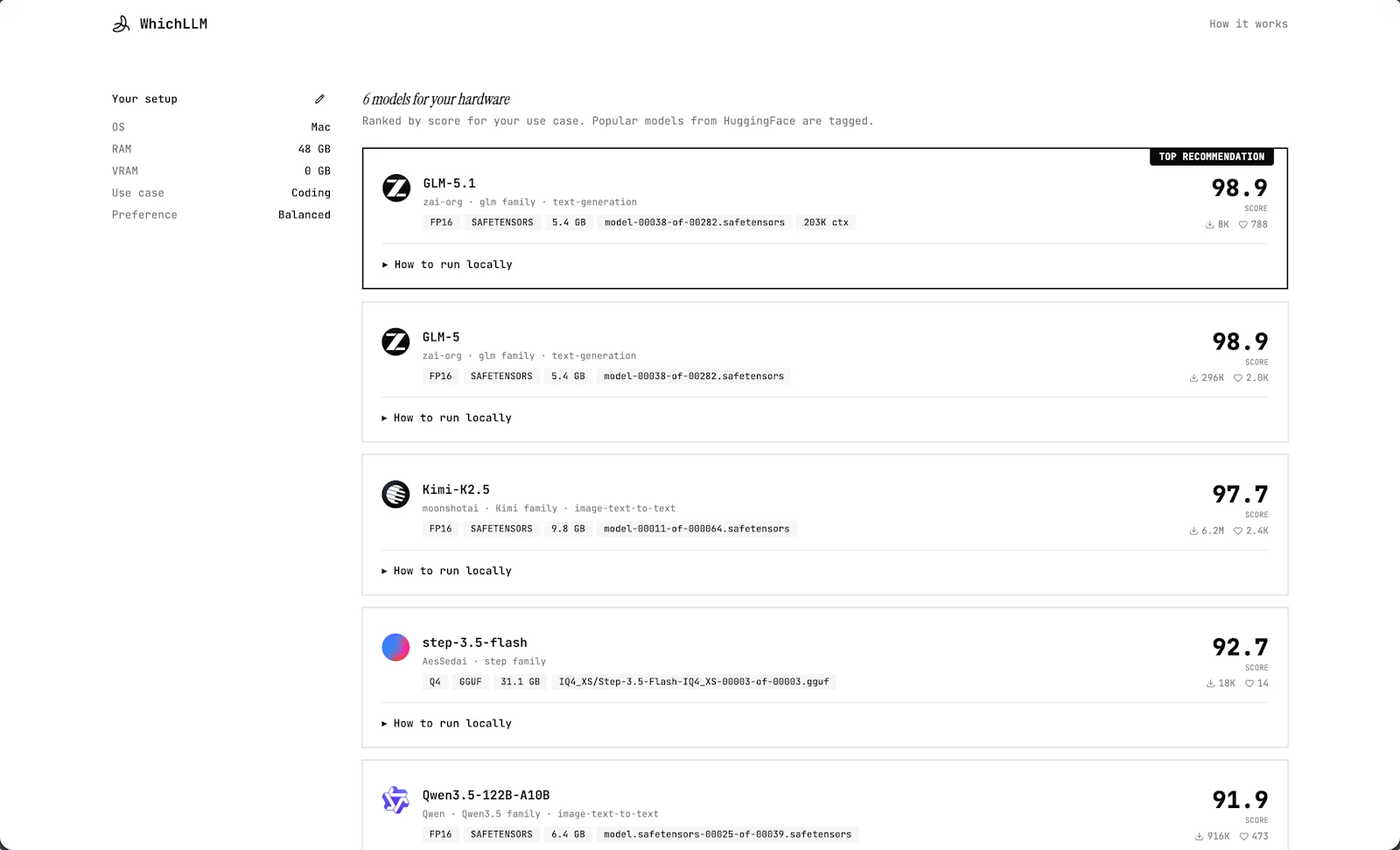 WhichLLM screenshot 2