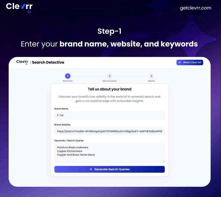 Mídia 1 de Brand Search Detective by Clevrr AI - Check if your brand visible in ChatGPT answers, FOR FREE