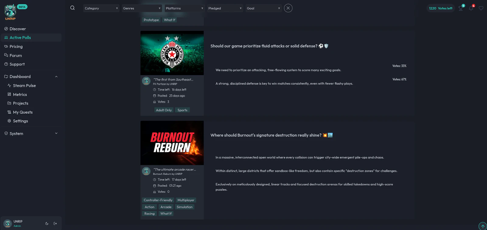 UNRIP - Building better games, together screenshot 5