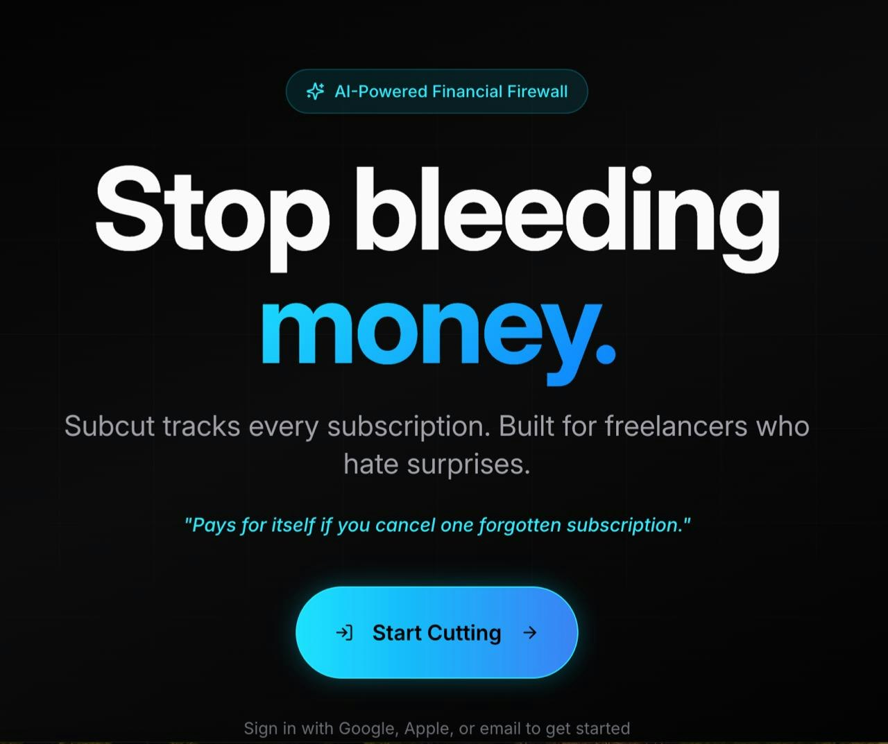 Subcut - Main product screenshot demonstrating key features and user interface