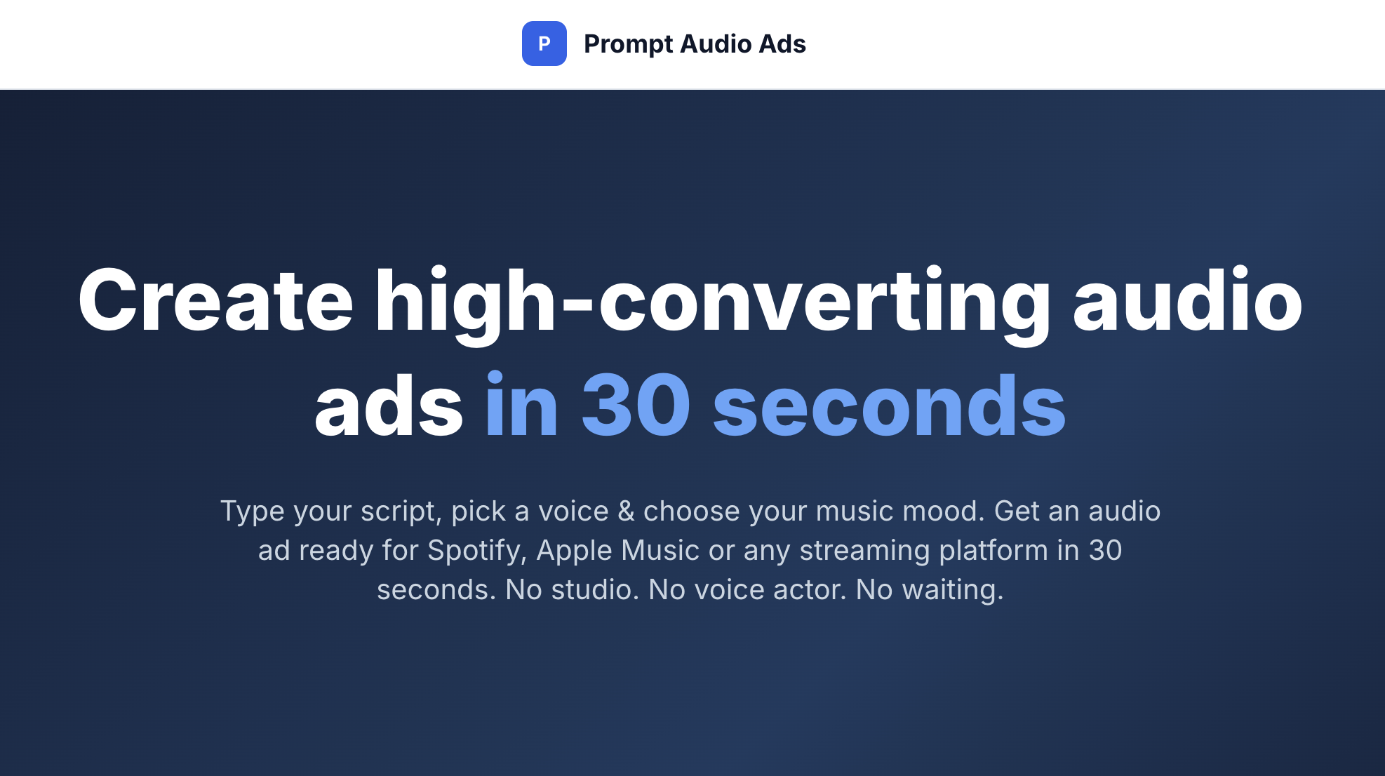 Prompt Audio Ads gallery image